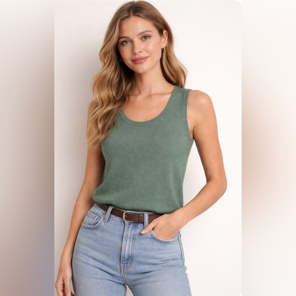 New Eileen Fisher Sweater Knit Top 100% Wool